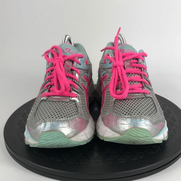 Asics GT-1000 3 Silver/Pink Athletic Running Shoes T4K8N Women’s Size 7.5 - Picture 2 of 12